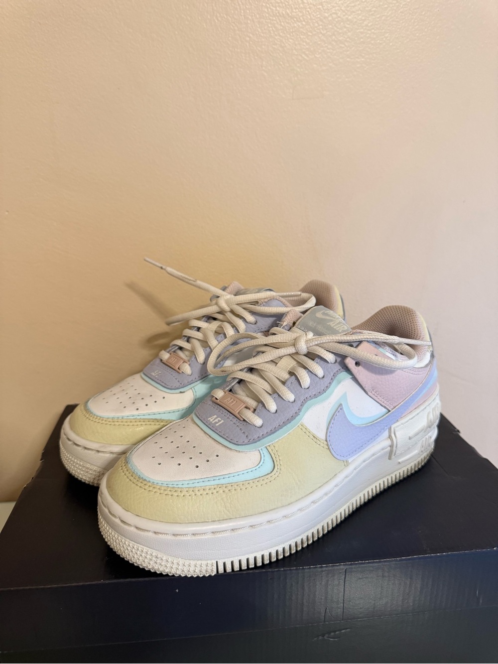 Nike Air Force 1 Pastel Multi-Color Low Top Sneakers